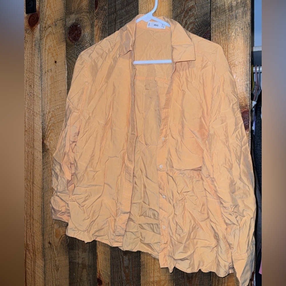 Women's Orange button down top